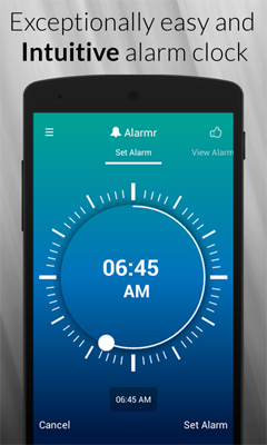 Download Alarmr Digital Wake up Clock on Android Device