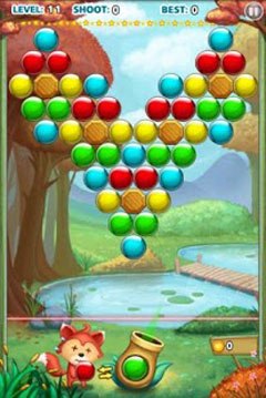 Playing Bubble Shooter on Android