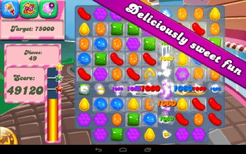 Main Interface of Candy Crush Saga on Android