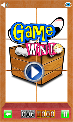 Game Win on Cartoon Puzzle