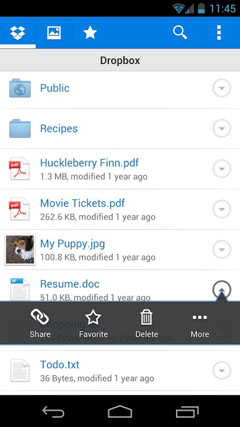 Dropbox on Android
