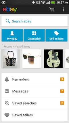 Search on eBay for Android