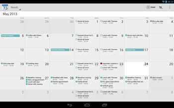 Interface of Google Calendar