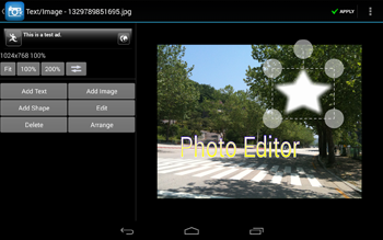 Add Text and Shape on Photo Editor on Android