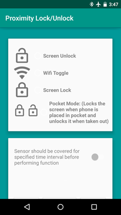 Proximity Lock/Unlock Main