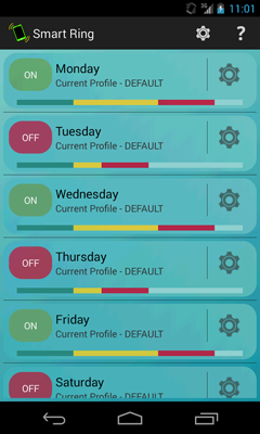 Weekly Schedule on Smart Ring
