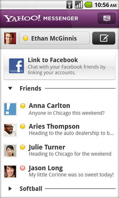 Link to Facebook to Chat with Your Friends on Yahoo Messenger