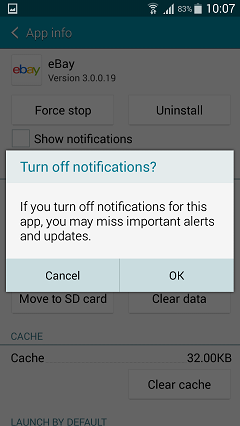 Confirm to Turn Off Notification