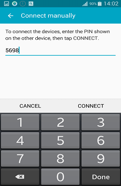 Enter PIN in Galaxy S6