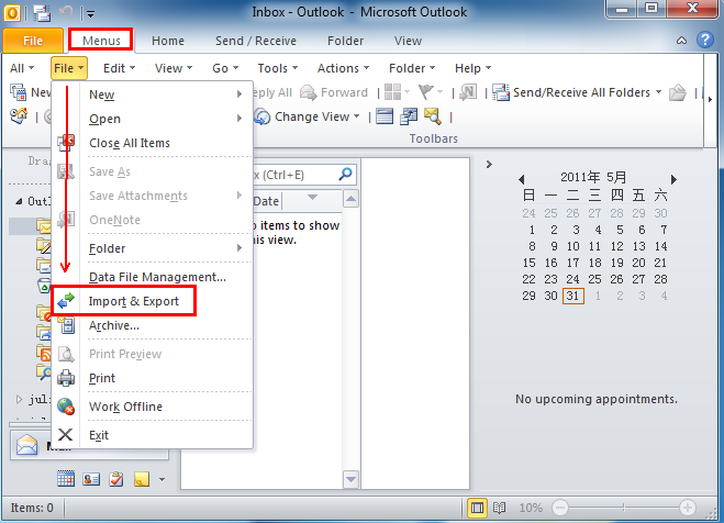 Import Contacts from Outlook