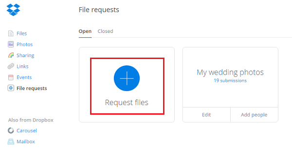 Send Files Requests