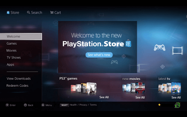 Purchase Media Files from PlayStation Store