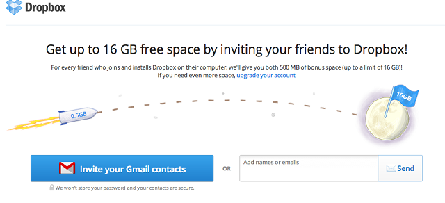 Refer Friends to Dropbox