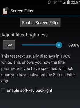Adjust Filter Brightness