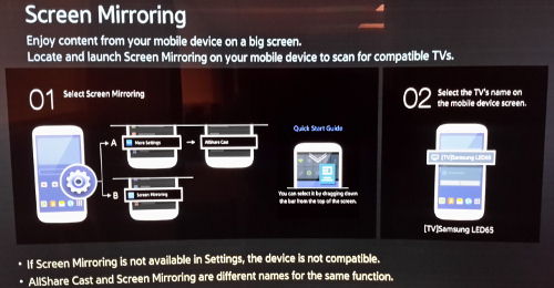 Screen Mirroring Waiting for Connecting