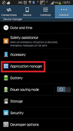 Select Application Manager