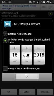 Select Backup SMS