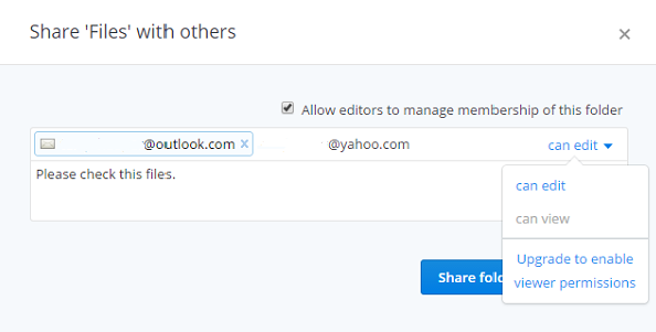 Share Folders with Others on Dropbox