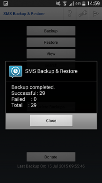 SMS Backup Complete