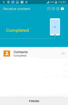 Contacts Transfer from S5 to S6 Complete