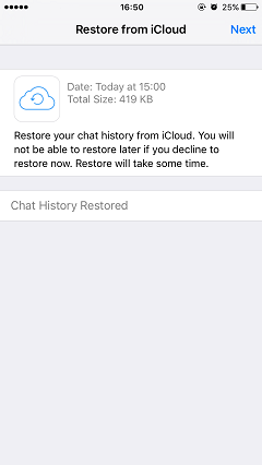 Restore WhatsApp Chat from iCloud Complete