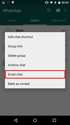 Tap Email Chat