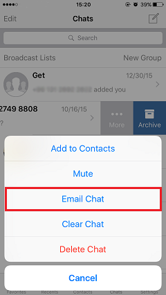 Select Email Chat