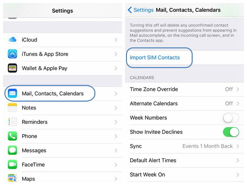 Carry Contacts from SIM Card to iPhone
