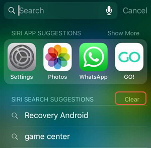 Delete Spotlight Search on iPhone