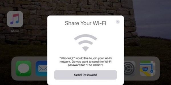 Wi-Fi Sharing in iOS 11