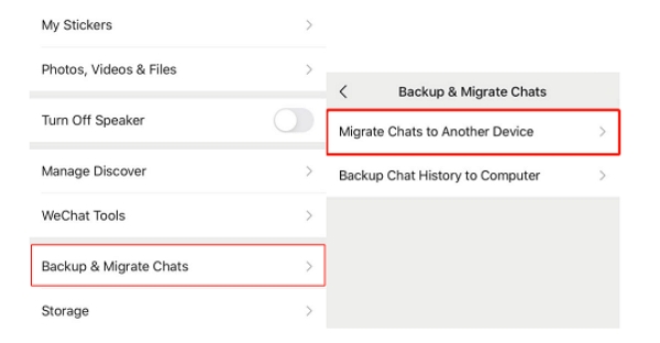 Migrate Chats to Another Device