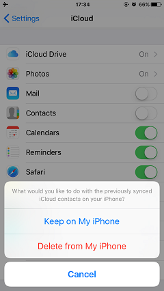 Keep Contacts on iPhone
