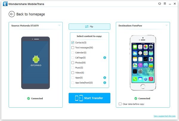Connect Android and iPhone to PC