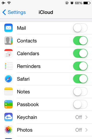 Sync Contacts to iCloud.