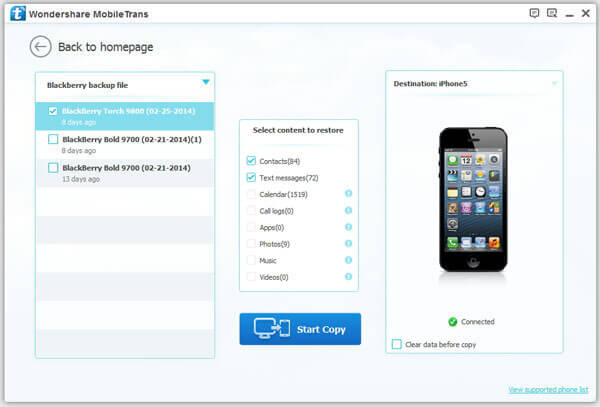 Copy BlackBerry Contacts to iPhone 6